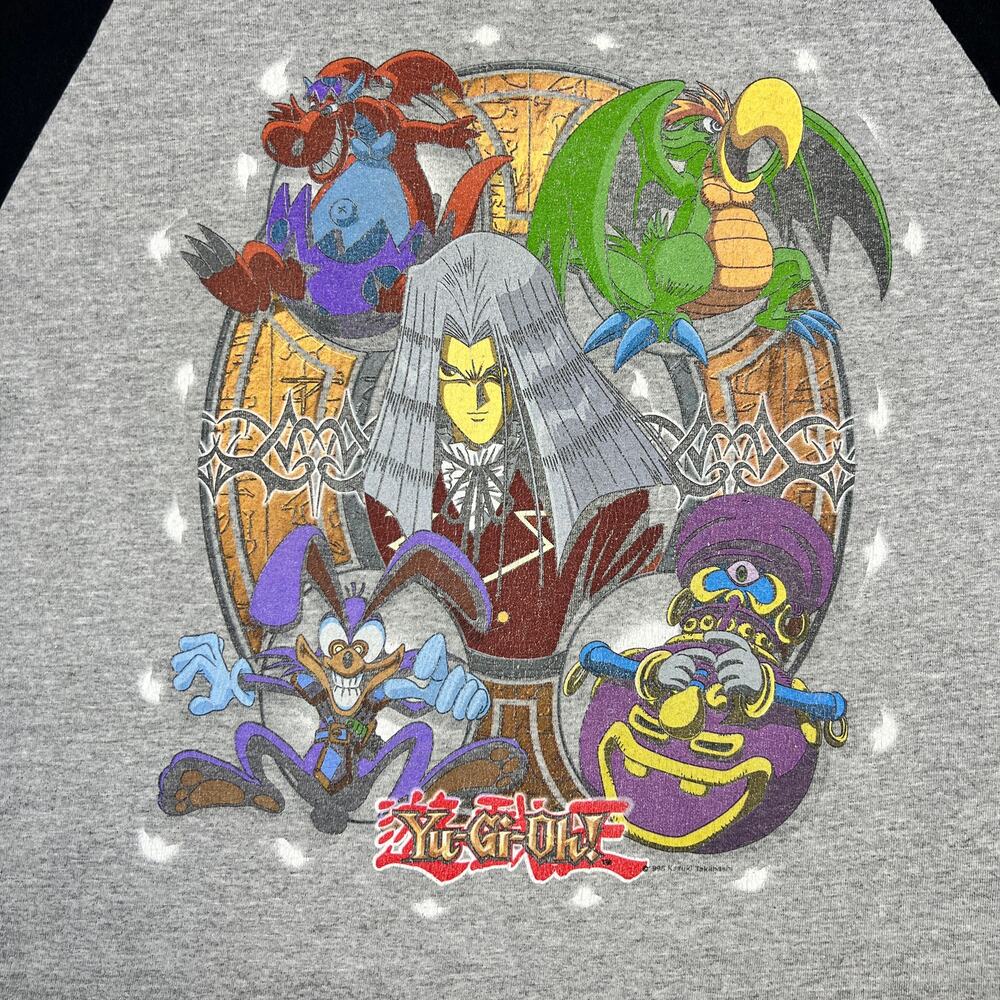 Vintage 1996 Yu-Gi-Oh Pegasus Baseball T-Shirt Gray XL